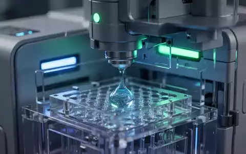 Nahaufnahme eines modernen Laborgeräts mit leuchtenden Anzeigen, das Präzision und fortschrittliche Technologie symbolisiert. - Foto: über boerse-global.de