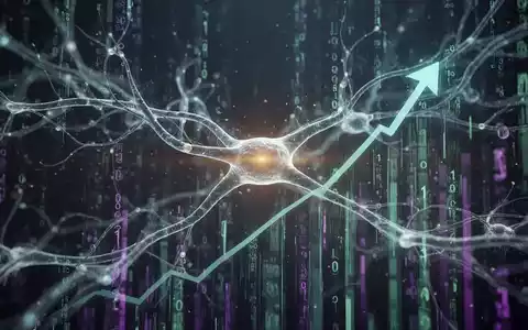 Abstrakte Darstellung von künstlicher Intelligenz und Big Data mit leuchtenden Netzwerken und Datenströmen. - Foto: über boerse-global.de