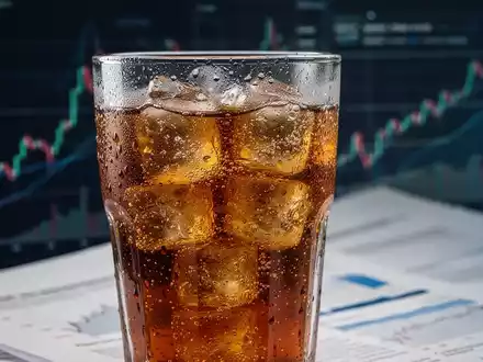 Ein Glas eines zuckerhaltigen Getränks mit Kondenswasser und verschwommenen politischen Dokumenten im Hintergrund. - Foto: über boerse-global.de