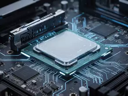 A close-up of a modern GPU and CPU on a server motherboard, illuminated with a blue glow, symbolizing local AI processing. - Foto: über boerse-global.de