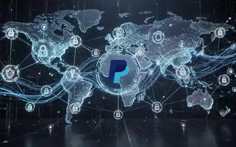 Digital representation of interconnected blockchain nodes and data streams, symbolizing cross-chain interoperability and global reach for stablecoins. - Foto: über boerse-global.de