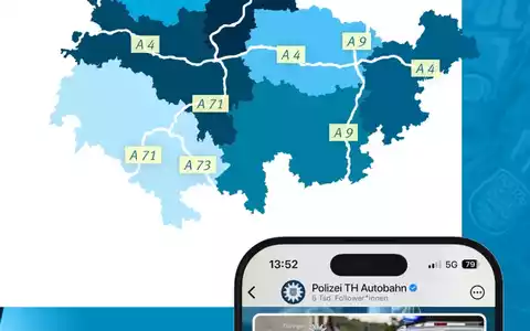 API-TH: Die Autobahnpolizeiinspektion Thüringen bringt aktuelles Verkehrsgeschehen mit eigenem WhatsApp-Kanal aufs Handy - Foto: presseportal.de