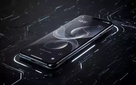 A sleek, futuristic smartphone with a minimalist design, glowing subtly against a dark, tech-inspired background, symbolizing innovation. - Foto: über boerse-global.de