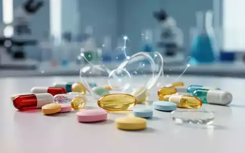 Nahaufnahme von verschiedenen Vitamin- und Mineralstoffpräparaten (Pillen, Kapseln) auf einer modernen Oberfläche. - Foto: über boerse-global.de