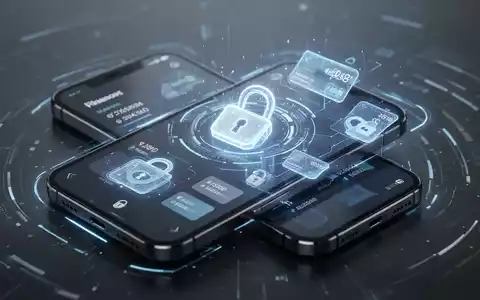 A close-up of a smartphone screen displaying an advanced, glowing interface with AI features for finance and security. - Foto: über boerse-global.de