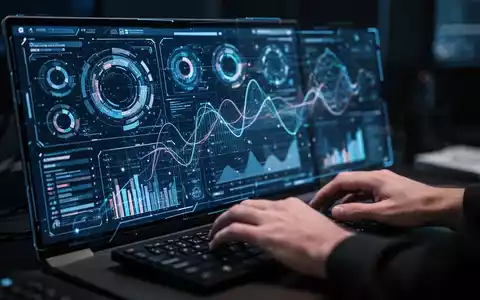 A close-up of a digital screen with an AI interface and blurred hands typing, symbolizing AI-driven fraud and forged documents. - Foto: über boerse-global.de