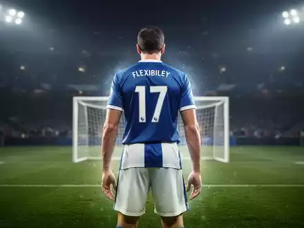 Ein Fußballspieler auf einem Spielfeld, der zum Tor blickt, symbolisiert mentale Flexibilität und Resilienz im Sport. - Foto: über boerse-global.de