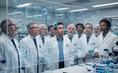 Wissenschaftler und Forscher in einem modernen Labor, die sich auf einem Bildschirm Daten zur Forschung und Entwicklung ansehen. - Foto: über boerse-global.de