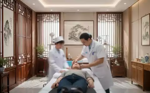 Eine moderne Klinik mit traditionellen chinesischen Elementen, wo ein Arzt einen Patienten behandelt, der die Integration von TCM und moderner Medizin symbolisiert. - Foto: über boerse-global.de