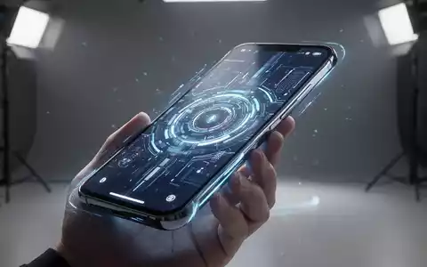 A close-up of a futuristic smartphone with a glowing screen, held by a hand, symbolizing innovation and new technology. - Foto: über boerse-global.de