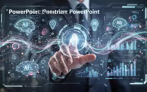 A futuristic hand interacts with a holographic PowerPoint presentation, displaying dynamic animations and AI-generated elements. - Foto: über boerse-global.de