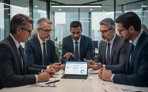 Führungskräfte besprechen in einem modernen Büro die Gefährdungsbeurteilung, mit Fokus auf digitale Dokumente und Prävention. - Foto: über boerse-global.de