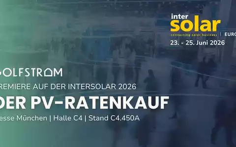 Golfstrom auf der Intersolar Europe 2026: Premiere für den Ratenkauf für Solaranlagen - Foto: presseportal.de