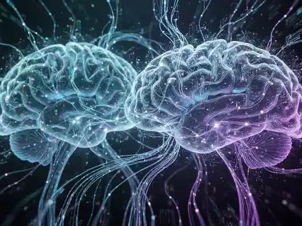 Abstract digital illustration of interconnected glowing neural networks, symbolizing advanced AI models and orchestration systems. - Foto: über boerse-global.de