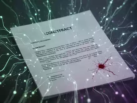 Abstrakte Darstellung eines digitalen Rechtsdokuments oder Vergleichs mit quantencomputing-inspirierten Elementen im Hintergrund. - Foto: über boerse-global.de