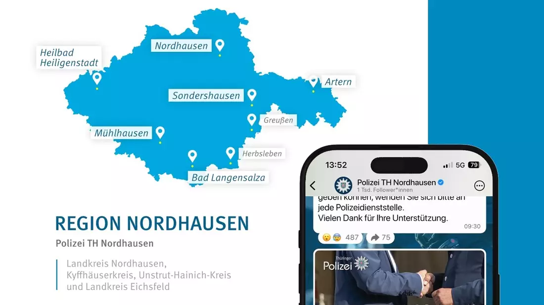 LPI-NDH: Blaulicht aufs Handy: Thüringer Polizei startet WhatsApp-Kanäle - Bild: presseportal.de