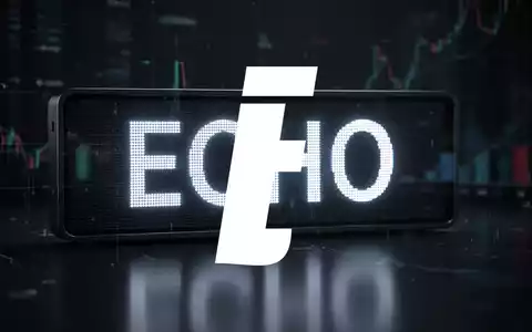 Ein stilisierter, leuchtender digitaler Börsenticker zeigt die Buchstaben 'ECHO' auf dunklem Hintergrund. - Foto: über boerse-global.de