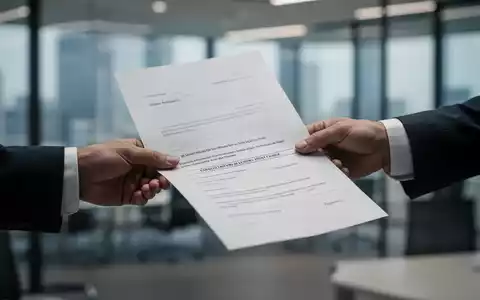 Zwei Hände reichen sich ein Dokument, das einen Vertrag symbolisiert, in einem professionellen Bürokontext. - Foto: über boerse-global.de