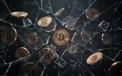 Abstrakte Darstellung von digitalen Token oder Datenpaketen, die zerstückelt oder umstritten sind, mit leuchtenden Linien und geometrischen Formen. - Foto: über boerse-global.de