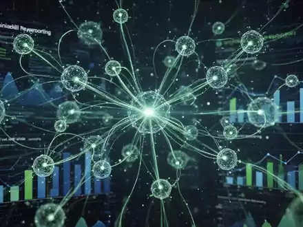 Eine abstrakte Darstellung von Datenflüssen und Vernetzung, die Nachhaltigkeitsberichterstattung und Finanzdaten symbolisiert. - Foto: über boerse-global.de