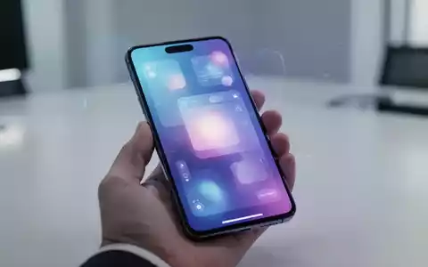 A modern smartphone displaying a vibrant, abstract user interface with glowing elements and blur effects. - Foto: über boerse-global.de