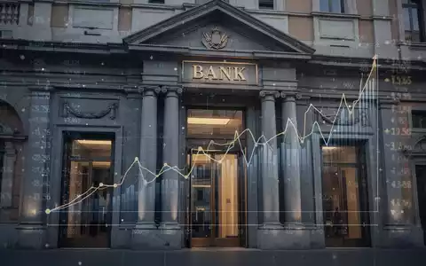 Eine stilisierte Darstellung einer Bankfassade mit subtilen italienischen Architekturelementen und einer Andeutung von Finanzdaten. - Foto: über boerse-global.de