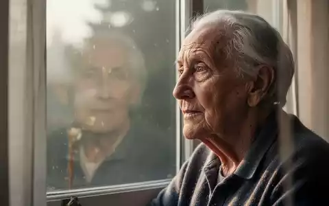 Ein älterer Mensch blickt nachdenklich aus einem Fenster, weiches Morgenlicht, das eine ruhige und introspektive Stimmung erzeugt. - Foto: über boerse-global.de