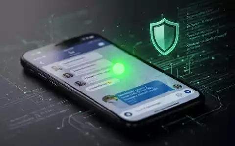 Ein Smartphone-Bildschirm mit einer Chat-Oberfläche und einem leuchtend grünen Punkt auf einem Profilbild, um den Online-Status anzuzeigen. - Foto: über boerse-global.de