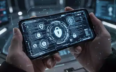 A smartphone screen showing security code and digital lock icons, held by hands, symbolizing app security and verification. - Foto: über boerse-global.de