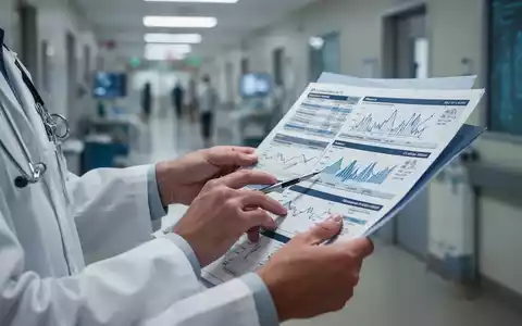 Hände eines Arztes, die medizinische Unterlagen oder Daten prüfen, im Hintergrund verschwommen medizinisches Gerät. - Foto: über boerse-global.de