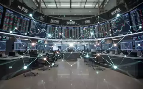 Abstrakte Darstellung von Datenflüssen und Transparenz im Finanzmarkt, mit leuchtenden Linien und Knoten über einem Börsenparkett. - Foto: über boerse-global.de