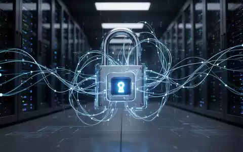 A digital padlock is bypassed by glowing blue lines, symbolizing a security vulnerability and data flow around security measures. - Foto: über boerse-global.de
