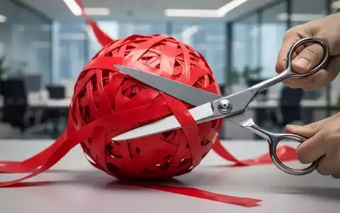 Eine Nahaufnahme einer roten Bandschleife, die von einer Schere durchgeschnitten wird, mit einem unscharfen modernen Büro im Hintergrund. - Foto: über boerse-global.de