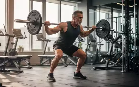 Eine Person mittleren Alters mit sichtbaren Muskeln führt eine Übung in einem modernen Fitnessstudio aus, die Kraft und Ausdauer kombiniert. - Foto: über boerse-global.de