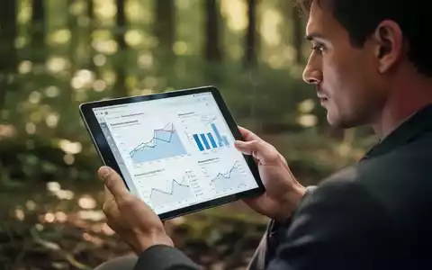 Eine Person sitzt entspannt im Grünen und studiert berufliche Informationen auf einem Tablet, umgeben von Natur. - Foto: über boerse-global.de
