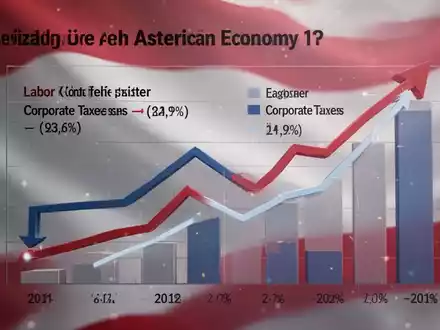 Grafische Darstellung der österreichischen Wirtschaft mit Fokus auf Lohnnebenkosten und Unternehmenssteuern, symbolisiert durch fallende und steigende Kurven. - Foto: über boerse-global.de