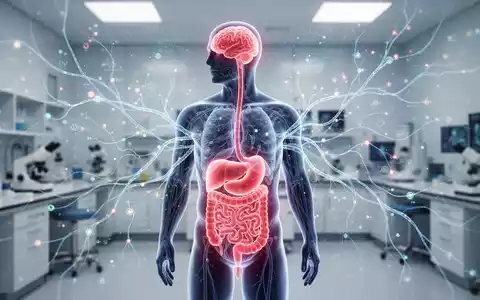 Eine stilisierte menschliche Silhouette, die innere Organe mit subtilem Leuchten zeigt, umgeben von abstrakten leuchtenden neuronalen Pfaden. - Foto: über boerse-global.de