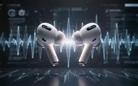 Sleek wireless earbuds with a soft glow, symbolizing new technology and audio features. Blurred digital background. - Foto: über boerse-global.de