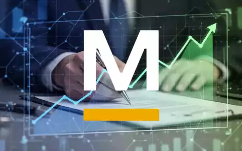 Ein stilisierter digitaler Bildschirm mit einem absteigenden Trendgrafen und der verschwommenen Hand eines Managers, der ein Dokument unterschreibt. - Foto: über boerse-global.de