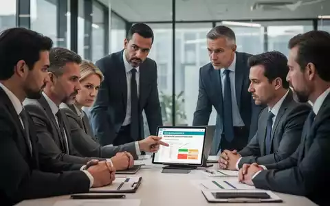 Führungskräfte besprechen Arbeitsschutzrichtlinien in einem modernen Büro, mit Fokus auf Risikobewertung und Prävention. - Foto: über boerse-global.de