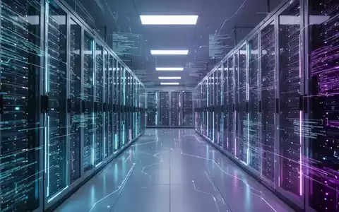 Server racks glowing in a modern data center, symbolizing digital infrastructure and data sovereignty. - Foto: über boerse-global.de