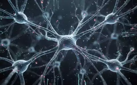 Nahaufnahme eines abstrakten, leuchtenden Netzwerks aus miteinander verbundenen Zellen oder Neuronen, das zelluläre Kommunikation darstellt. - Foto: über boerse-global.de