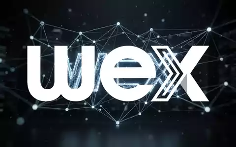 Abstrakte Darstellung eines Finanztechnologie-Netzwerks mit leuchtenden Verbindungslinien und einem angedeuteten WEX-Logo. - Foto: über boerse-global.de