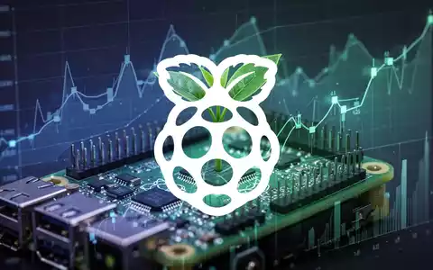 Nahaufnahme einer leuchtenden Raspberry Pi Platine mit abstrakten Finanzdiagrammen im Hintergrund, die Technologie und Wachstum symbolisieren. - Foto: über boerse-global.de