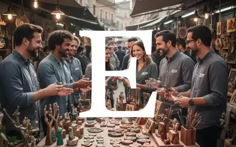 Eine Gruppe von Personen namens Jeff, die in einem belebten Markt handgefertigte Produkte entdecken und kaufen. - Foto: über boerse-global.de