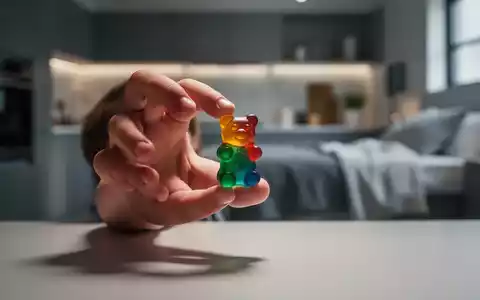 Eine Kinderhand greift nach einem bunten Gummibärchen. Der Hintergrund ist unscharf, was die Konzentration auf das Gummibärchen lenkt. - Foto: über boerse-global.de