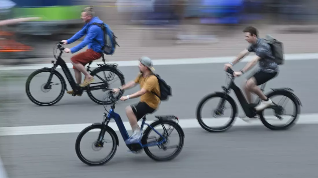 E-Bikes dominieren den deutschen Fahrradmarkt, doch die Preise fallen. (Archivbild) - Bild: Arne Dedert/dpa