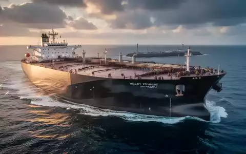 Ein riesiger, moderner Öltanker auf offener See unter einem dramatischen Himmel, der die Größe und Kraft des Schiffes betont. - Foto: über boerse-global.de