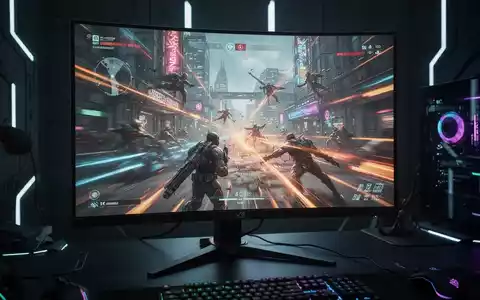 Nahaufnahme eines Gaming-Monitors mit einer schnellen Spielszene, die die hohe Bildwiederholrate und fortschrittliche Technologie hervorhebt. - Foto: über boerse-global.de