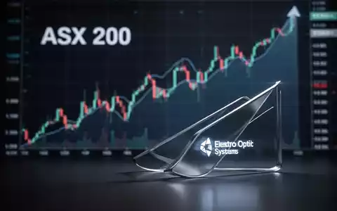 Eine stilisierte Darstellung des ASX 200-Index mit einem aufsteigenden Trend, integriert mit einem abstrakten Element für Electro Optic Systems. - Foto: über boerse-global.de